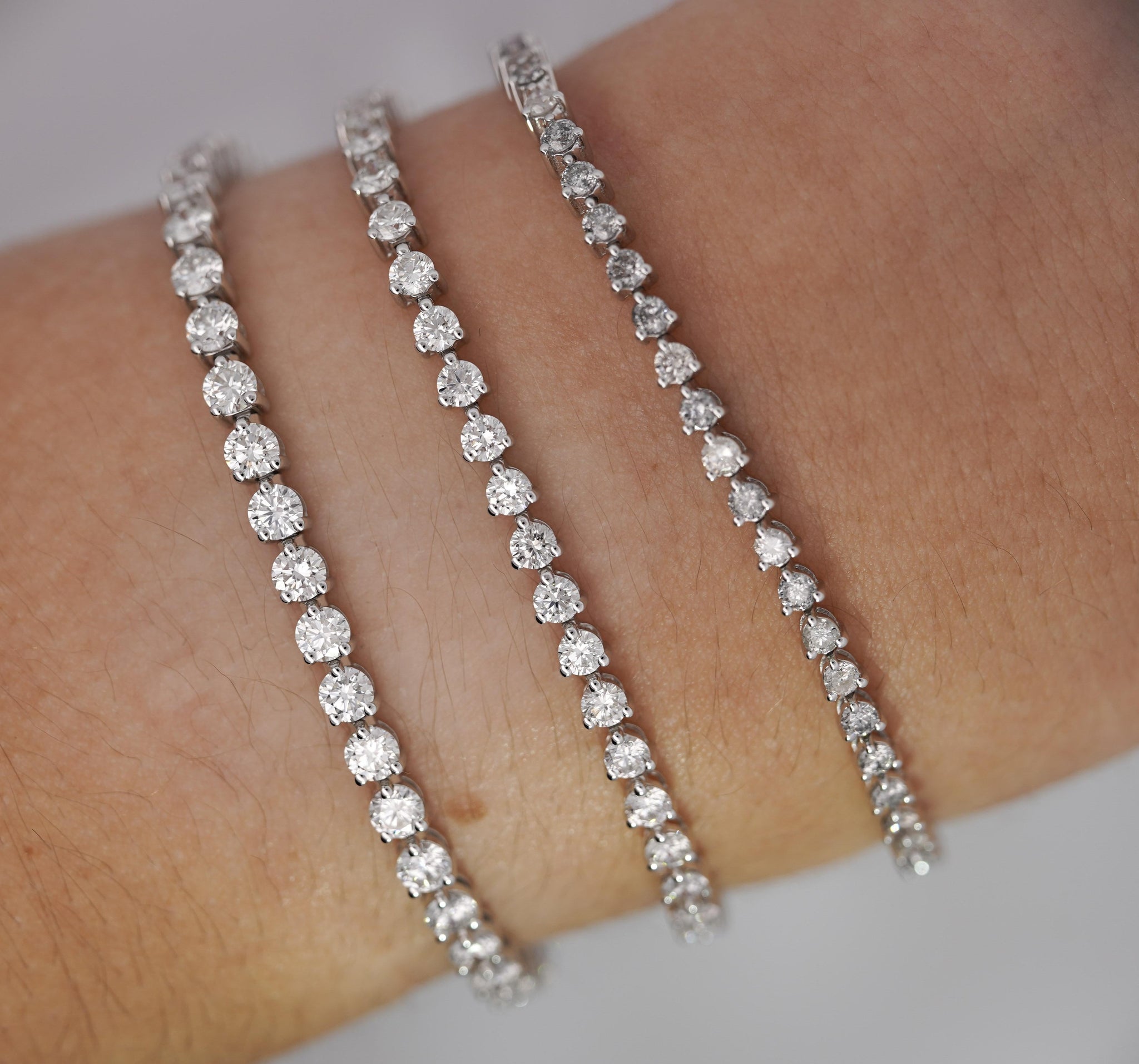 1/4 Carat Luminesce Lab Grown Diamond Silver Tennis Bracelet Length 17 –  Grahams Jewellers