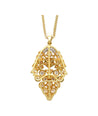 5 CTTW Diamond Cluster Multi Cut Pendant in 18K Yellow Gold Necklace-Pendants-ASSAY