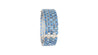 53 Carat Oval Cut Aquamarine and Diamond Multi Row Tennis Bracelet in 18K White Gold-Bracelet-ASSAY