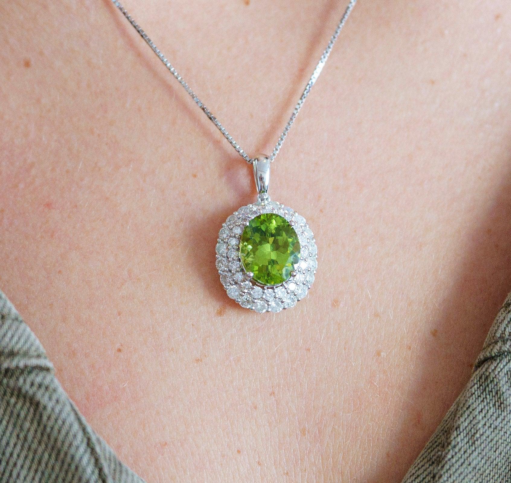 Hexagon Peridot Necklace – Adrian Rose Jewelry