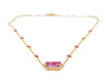 5.10 Carat No Heat Ceylon Pink Sapphire East West Floating Necklace