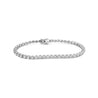 5.75 Carat Natural Round Diamond 3-Prong Tennis Bracelet in 18k White Gold
