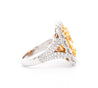 7 Carat Fancy Intense Yellow Radiant Cut Diamond and Diamond Halo Ring | GIA Certified-Rings-ASSAY