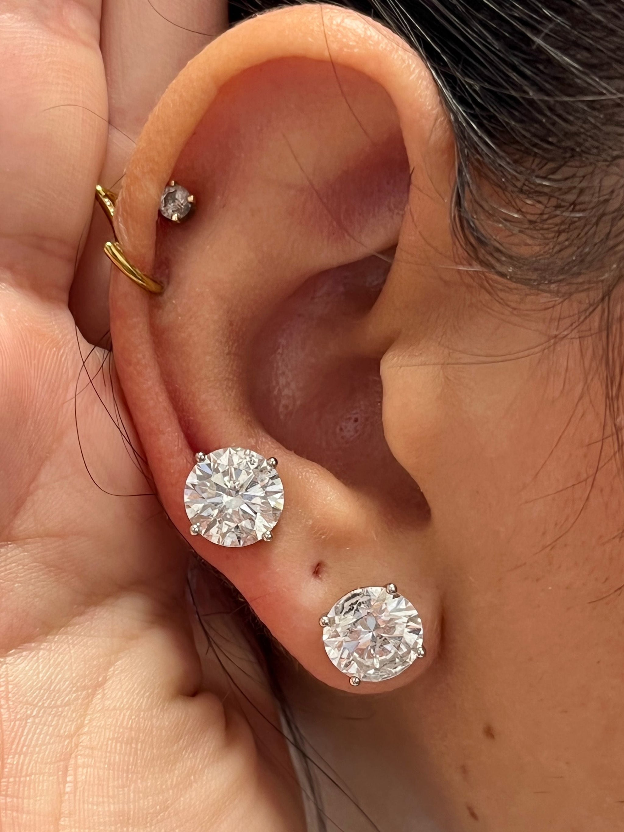Double Pierced Hoop Earrings – Hoops By Hand