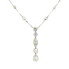 8 Carat TW Art Deco Antique Lariat Y Drop Necklace With Old Euro Cut Pear, Asscher, Marquise, Round & Cushion Cut Natural Diamonds-Necklace-ASSAY