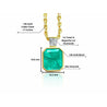 20 Carat Colombian Emerald Pendant in 14k Gold Bezel Setting - ASSAY