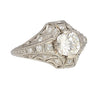 Antique Art Deco Era Platinum 1 Carat Old European Cut Diamond Ring-Rings-ASSAY