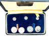 Antique Larter M.G. Peters Signed Cufflink Jewelry Set with Fitted Box-ASSAY