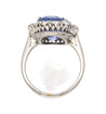 Antique Old Mine 11.3 Carat No Heat Burma Blue Sapphire & Diamond Halo Ring in Platinum-Rings-ASSAY