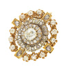 Antique Victorian Late 1800's 6.72 Carat Total Mixed Old Euro Cut Diamond Brooch-Brooches & Lapel Pins-ASSAY