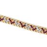 Art Deco 14K Gold Ruby and Diamond Bracelet Link Bracelet-Bracelets-ASSAY