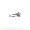 Art Deco 2.5 Carat Old Euro Cut Diamond & Emerald Engagement Ring in Platinum-Engagement Ring-ASSAY