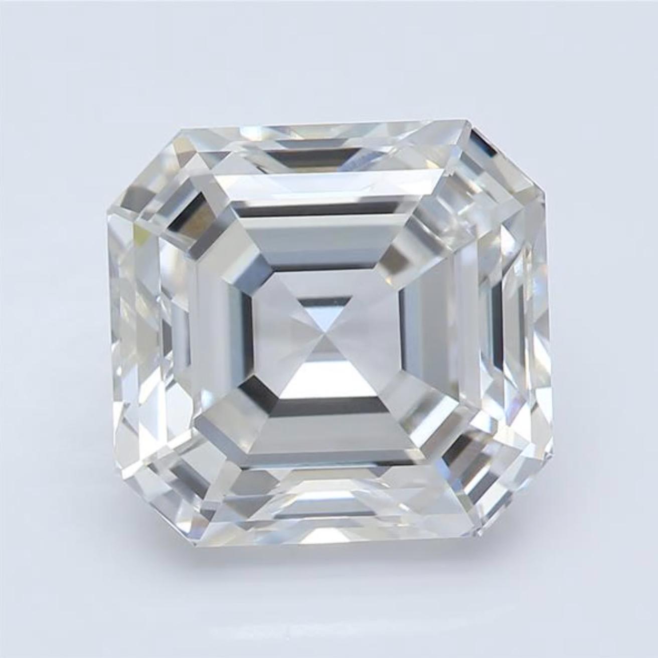 As Grown 4.01 Carat, Asscher Cut, H Color, VVS2 Clarity Lab Grown Loose Diamond CVD | IGI Certified