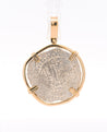 Authentic Atocha Shipwreck 4 Reale Grade 2 Potosi Mint Coin 14K Bezel Set Pendant-Pendants-ASSAY
