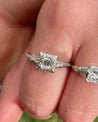 Baguette Cut Diamond Engagement Ring in 14k White Gold - ASSAY