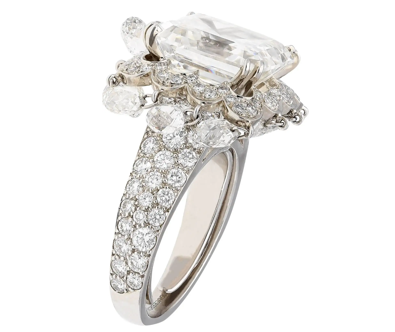Boucheron "Laperouse" 8.03 Carat Emerald Cut G VS1 GIA Certified Diamond Ring-Rings-ASSAY