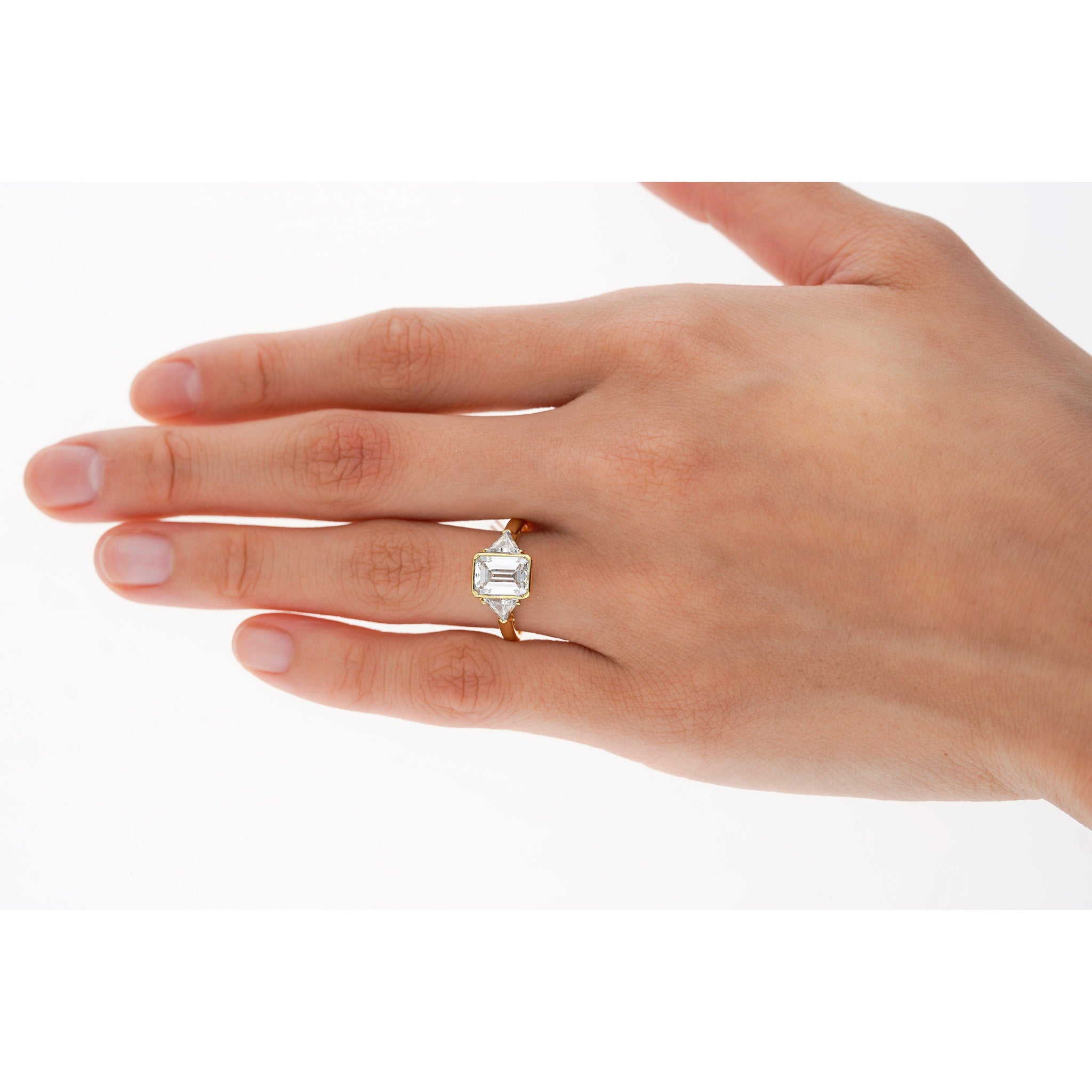 Signed Rings Boucheron Bezel Set GIA Certified 2.09 Carat Emerald Cut Diamond Ring ...