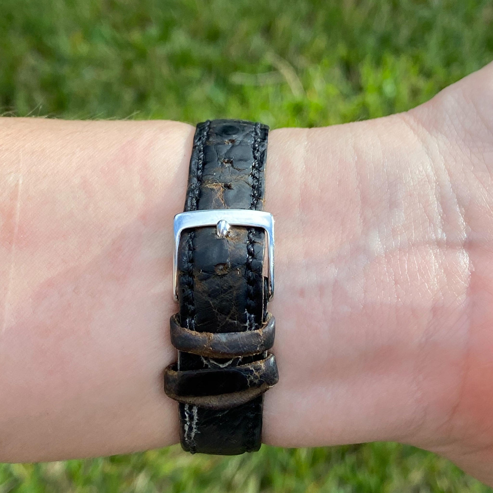 Bvlgari BB26 SGLD Classic Wrist Watch in Black Leather Strap-Watch-ASSAY