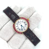 Cartier Paris 18K Gold and Leather 28MM Manual Wind Baguette Ruby and Diamond Watch-Watches-ASSAY