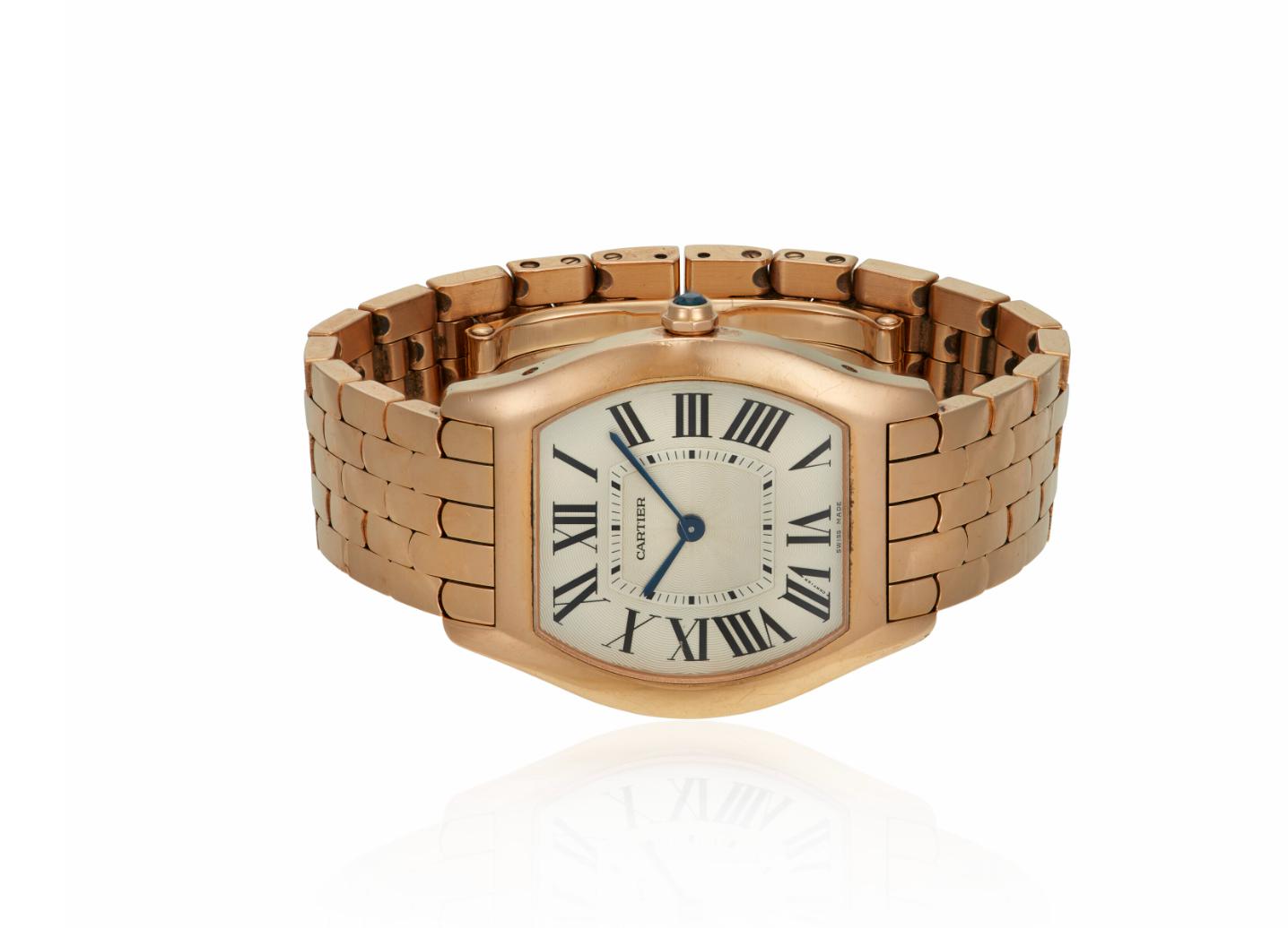 Cartier 'Tortue' 18K Rose Gold 31mm Tonneau Shape Watch | Original Box-Watches-ASSAY