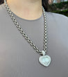 Chopard Happy Diamond 18Kt White Gold Heart Shape Pendant Necklace with Pouch & Papers-Necklace-ASSAY