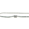 Round Blue & White Diamond Box Tennis Bracelet in 18K White Gold | 7.25" - 1.7mm-Bracelet-ASSAY