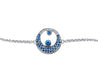 Crescent Moon and Star Diamond Bracelet in 18k White Gold - ASSAY