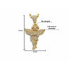 Custom-made 10K Gold Diamond Baby Cherub Angel Rosary Pendant - ASSAY