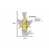 Diamond 10K Gold Cherub Angel Rosary Pendant - ASSAY