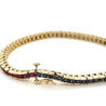 Diamond Ruby and Sapphire Bracelet | Red White and Blue Gemstone Tennis Bracelet-Bracelets-ASSAY