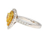 EGL Certified 1.05 Carat Fancy Vivid Yellow Diamond Pear Shape Ring