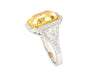 GIA Cert. 10.20 Carat Radiant Fancy Intense Yellow & Half Moon Cut Diamond Ring-Rings-ASSAY