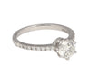 GIA Certified 0.51 Carat Round Cut Diamond 18K White Hidden Halo Engagement Ring-Engagement Ring-ASSAY