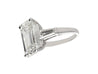 GIA Certified 10.03 Carat Emerald Cut J/VS1 Diamond Platinum Three Stone Ring