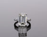 GIA Certified 10.03 Carat Emerald Cut J/VS1 Diamond Platinum Three Stone Ring