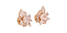 GIA Certified 10.78 Carat Heart Cut Pink Diamond Cluster Stud Earrings in 18k