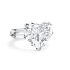 GIA Certified 18.95 Carat Internally Flawless Type II-A Heart-Cut Diamond Three Stone Ring-ASSAY