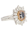 GIA Certified 1.01 Carat Fancy Blue Diamond, Pink Diamond and Diamond 18K Ring