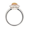 GIA Certified 1.01 Carat Round Cut Fancy Yellow Diamond Ring-Rings-ASSAY