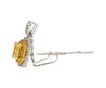 GIA Certfified 1.05 Carat Fancy Yellow Diamond Pendant Necklace