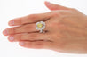 GIA Certified 1.15 Carat Radiant Cut Fancy Intense Yellowish Green Diamond Ring With Pink/White Side Stones-Rings-ASSAY