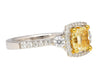GIA Certified 1.24 Carat Radiant Cut Yellow (Y-Z) Diamond Engagement Ring in 18K White Gold-Rings-ASSAY