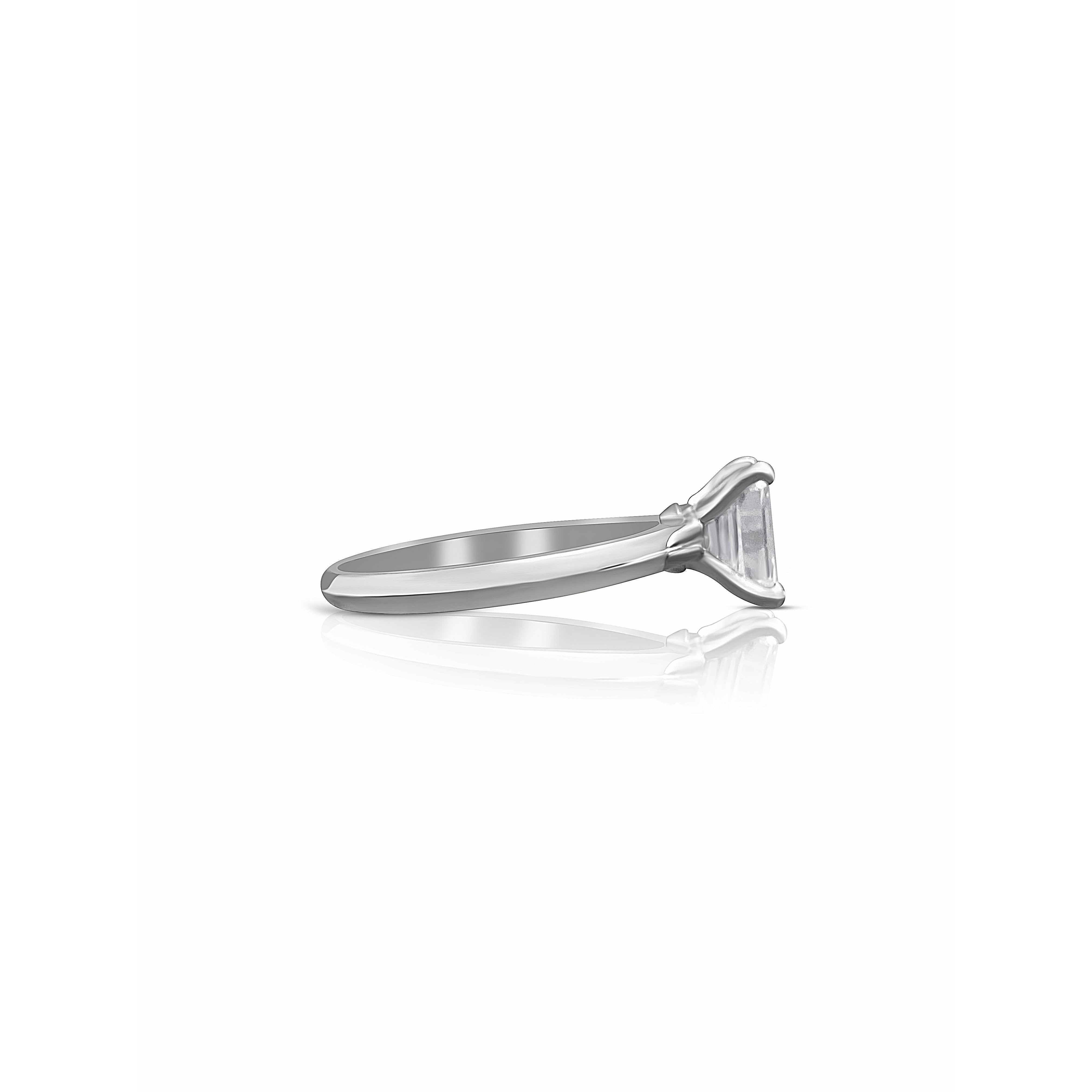 GIA Certified 1.27 carat Emerald Cut Diamond Engagement Ring - ASSAY