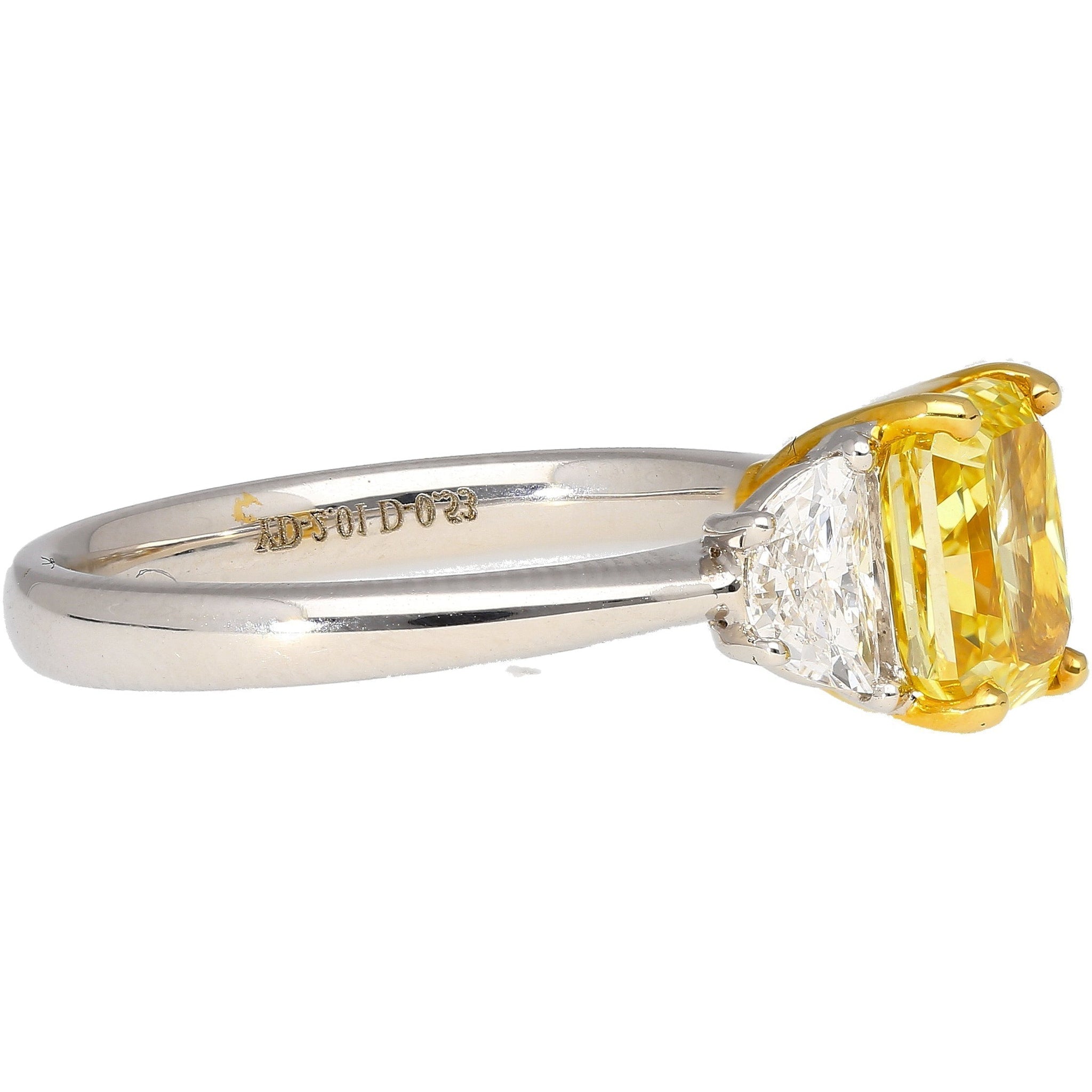 Vivid Yellow Diamond Ring
