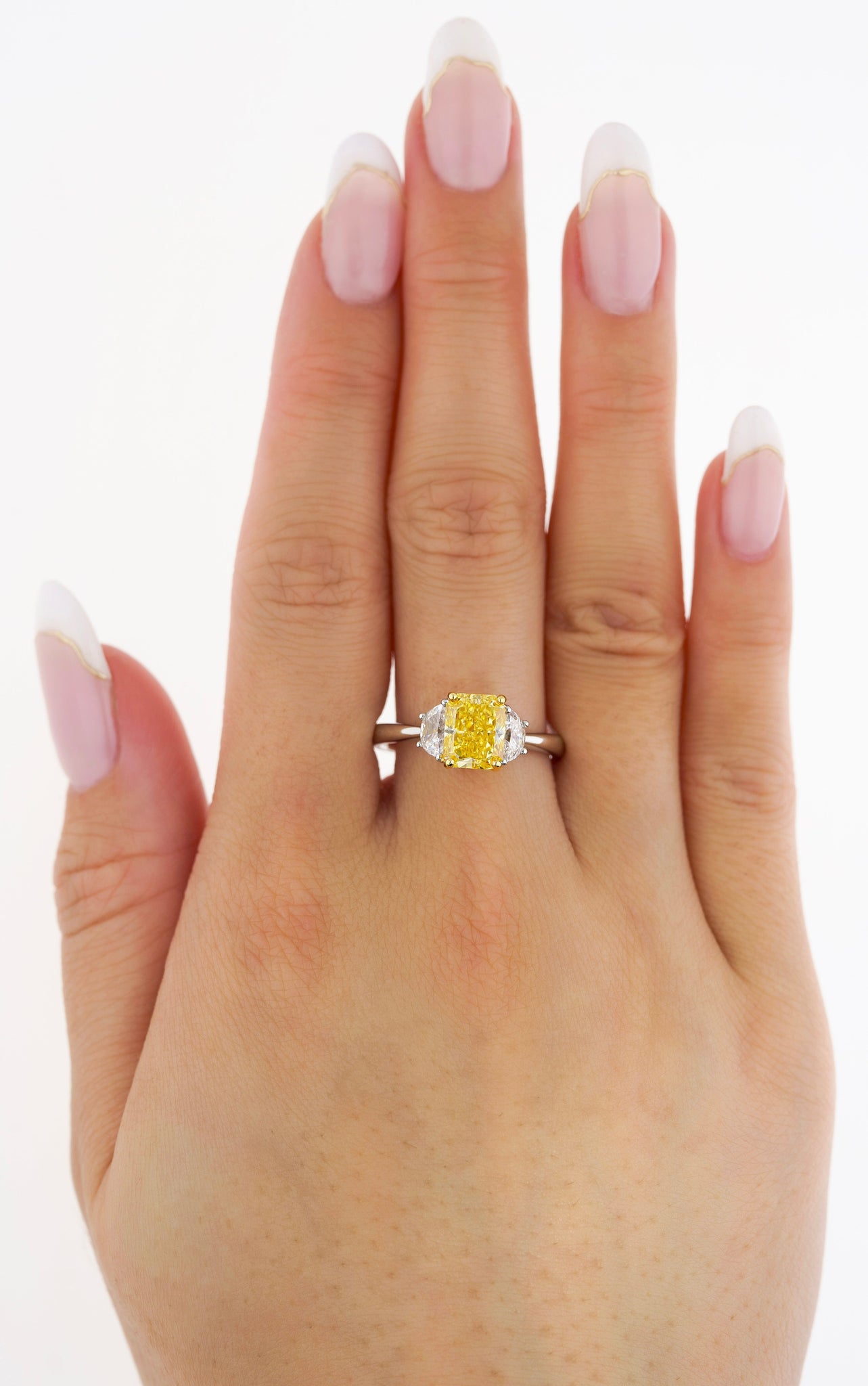 GEM'S BALLET Luxury Diamond-fire CZ- Fancy Vivid Yellow Engagement Rings  925 Sterling Silver Handmade Statement Ring - AliExpress