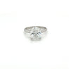 GIA Certified 3 Carat Oval Cut Lab Grown CVD Diamond Solitaire Engagement Ring in 14K White Gold-Rings-ASSAY