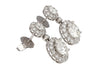 GIA Certified 3 Carat Round Cut 2-Stone Diamond Drop Earrings