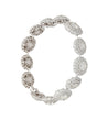 GIA Certified 30 Carat Round Diamond Circle Link Bracelet in 18K White Gold