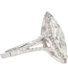 3.22 Carat Marquise Cut G VS1 GIA Certified Diamond Halo Pave 18K Ring