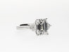 GIA Certified 3.45 Carat F/VVS2 Emerald Cut Diamond Engagement 3 Stone Ring